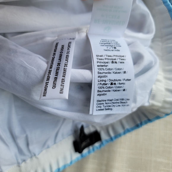 New! J Crew L Large Tiered skirt in blue ribbon block print NWT - Picture 13 of 13